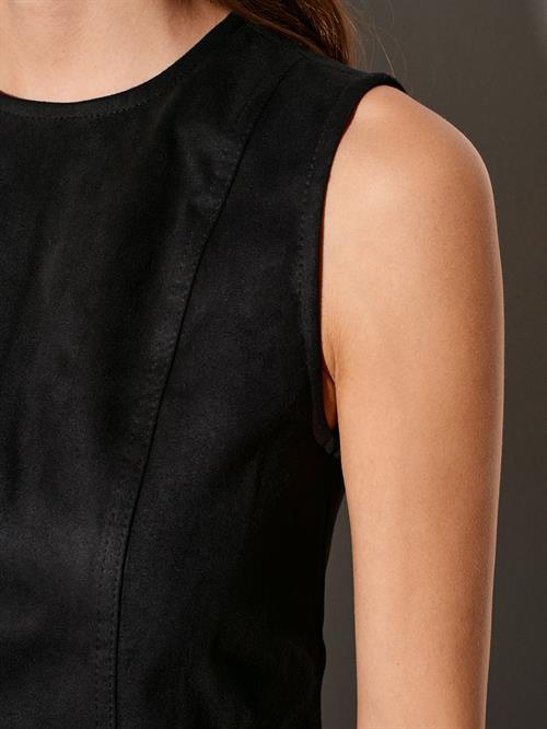 Wholesale Womens Black Suede Mini Dress