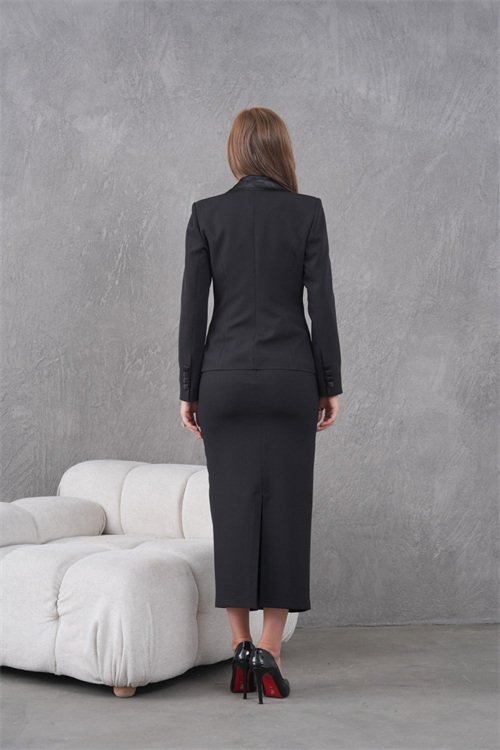 Wholesale Womens Black Three-Piece Suit 