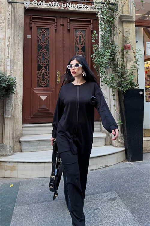 Wholesale Womens Black Tracksuit Set