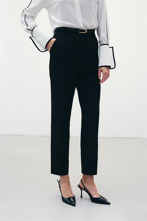 Wholesale Womens Black Trousers with Belt