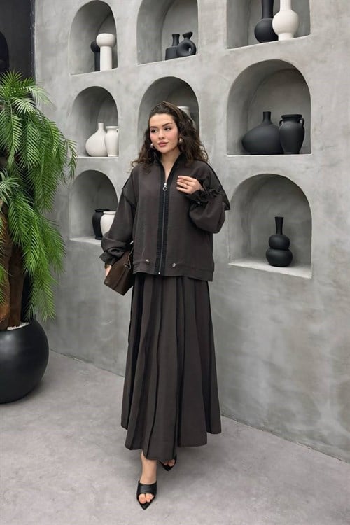 Wholesale Womens Black Two-Piece Hijab Set