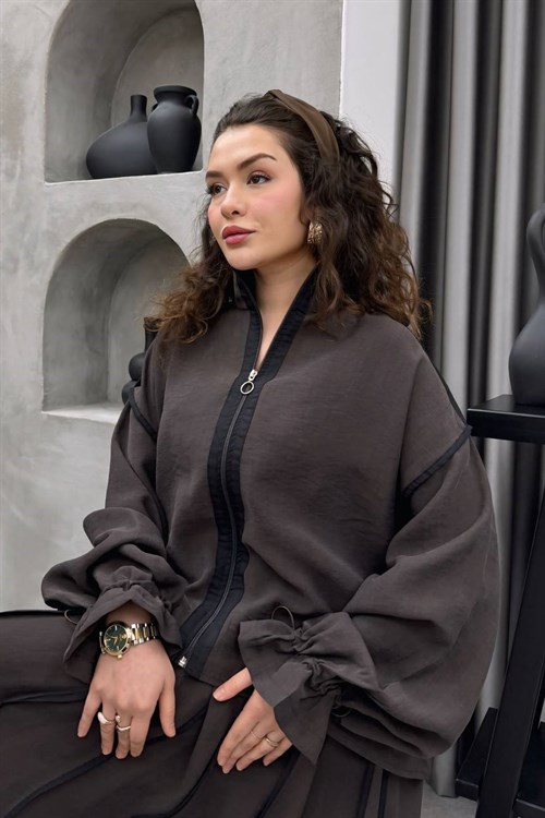 Wholesale Womens Black Two-Piece Hijab Set