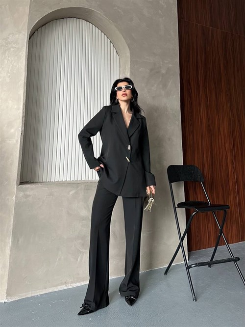 Wholesale Womens Black Two-Piece Suit 