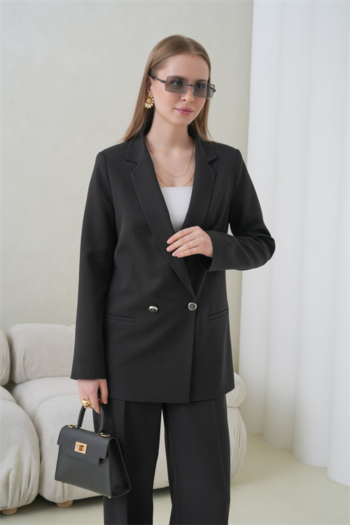 Wholesale Womens Black Two-Piece Suit 