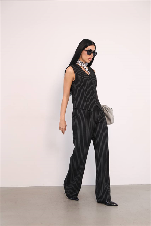 Wholesale Womens Black Two-Piece Suit 
