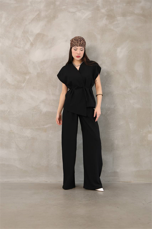 Wholesale Womens Black Two-Piece Suit 