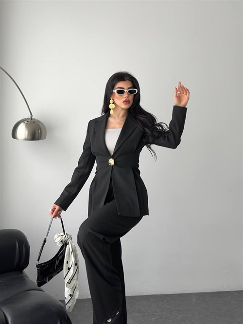 Wholesale Womens Black Two-Piece Suit 