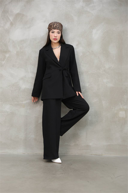 Wholesale Womens Black Two-Piece Suit 