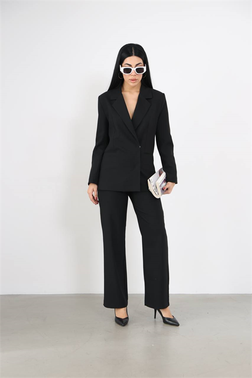 Wholesale Womens Black Two-Piece Suit 