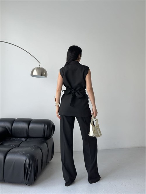 Wholesale Womens Black Two-Piece Suit 