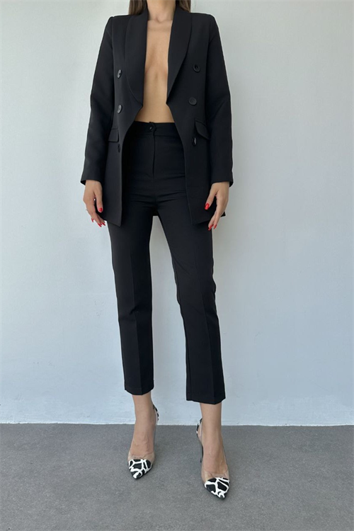 Wholesale Womens Black Two-Piece Suit 