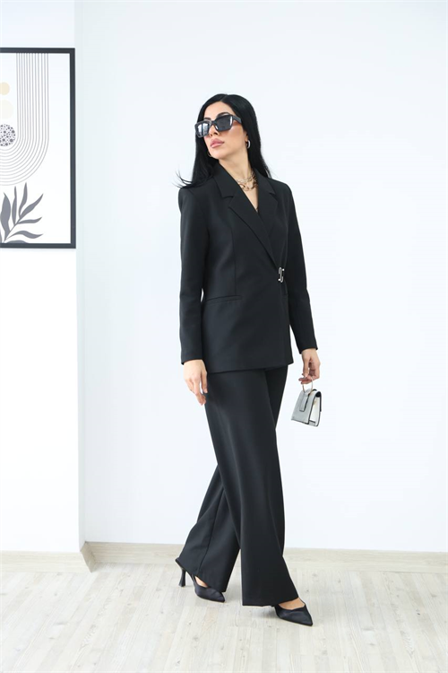 Wholesale Womens Black Two-Piece Suit 