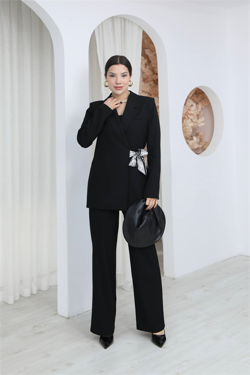 Wholesale Womens Black Two-Piece Suit 