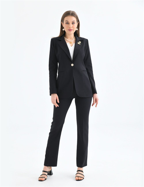 Wholesale Womens Black Two-Piece Suit 