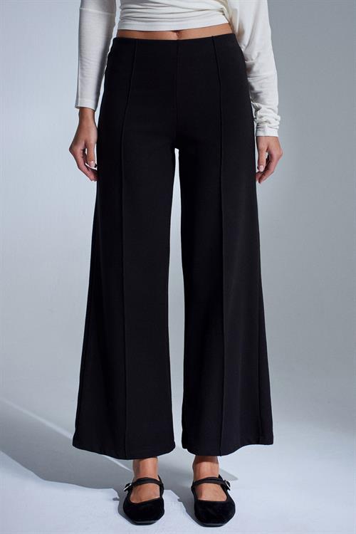 Wholesale Womens Black Wide Leg Trousers