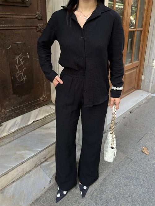 Wholesale Womens Blue Shirt And Pants Set