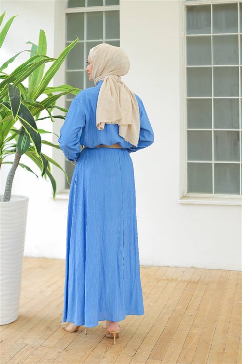 Wholesale Womens Blue Skirt Set