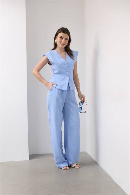 Wholesale Womens Blue Two-Piece Suit 