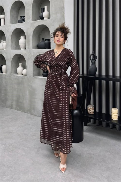 Wholesale Womens Bordeaux Maxi Hijab Dress