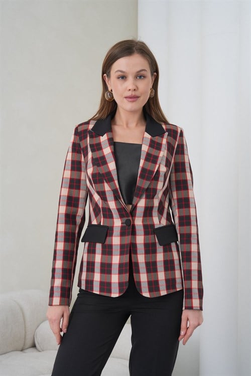 Wholesale Womens Bordeaux Plus Size Blazer