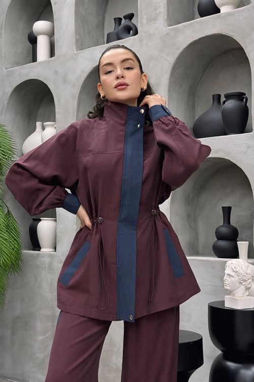 Wholesale Womens Bordeaux Two-Piece Hijab Set