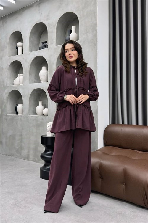 Wholesale Womens Bordeaux Two-Piece Hijab Set