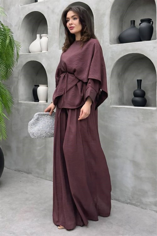 Wholesale Womens Bordeaux Two-Piece Hijab Set