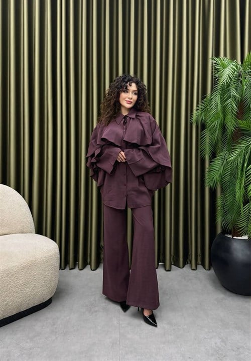Wholesale Womens Bordeaux Two-Piece Hijab Set