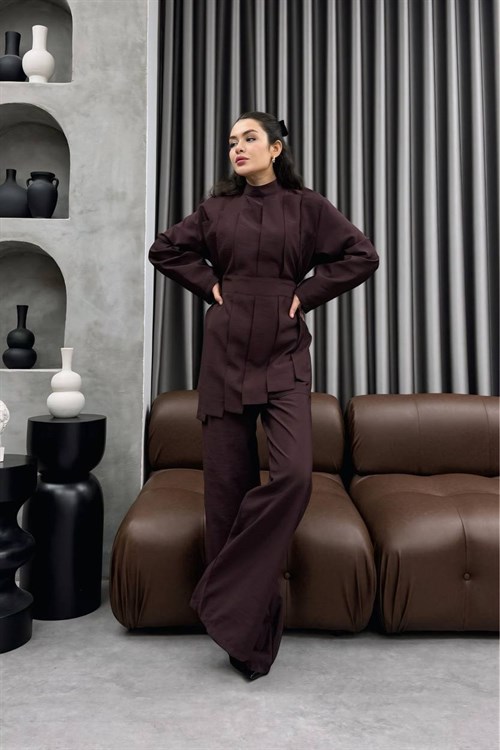 Wholesale Womens Bordeaux Two-Piece Hijab Set