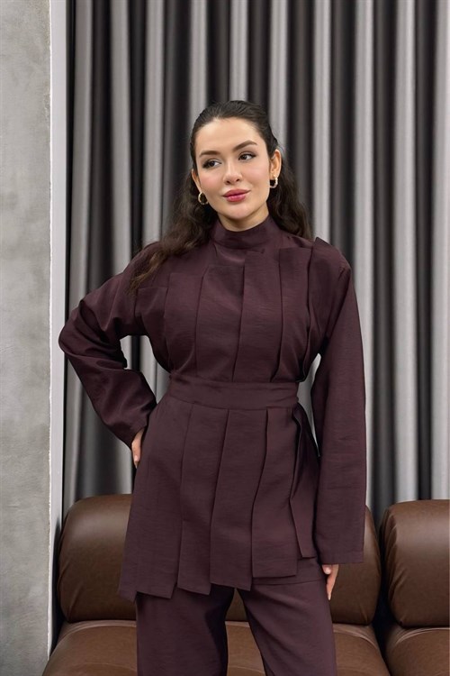Wholesale Womens Bordeaux Two-Piece Hijab Set