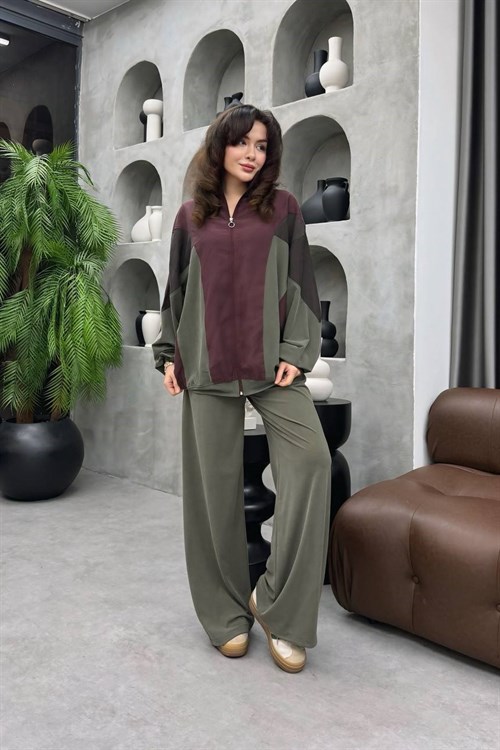 Wholesale Womens Bordeaux Two-Piece Hijab Set