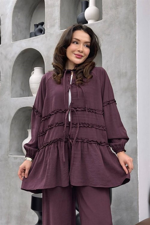 Wholesale Womens Bordeaux Two-Piece Hijab Set