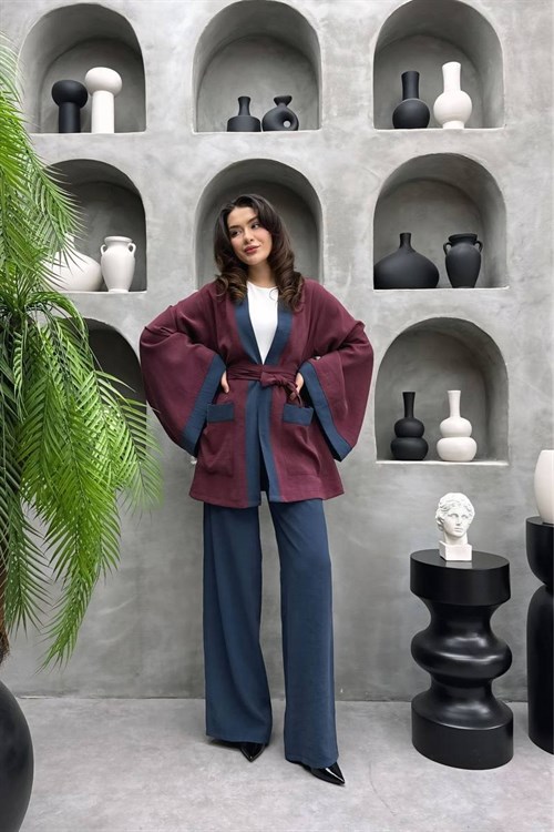 Wholesale Womens Bordeaux Two-Piece Hijab Set