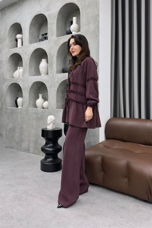 Wholesale Womens Bordeaux Two-Piece Hijab Set