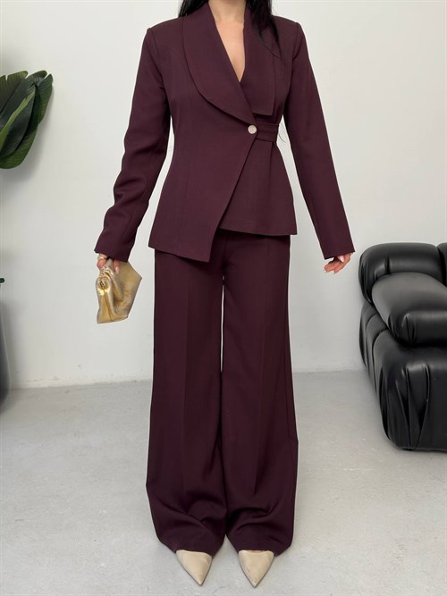 Wholesale Womens Bordeaux Two-Piece Suit 