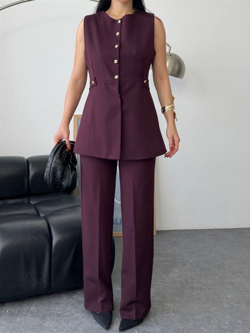Wholesale Womens Bordeaux Two-Piece Suit 