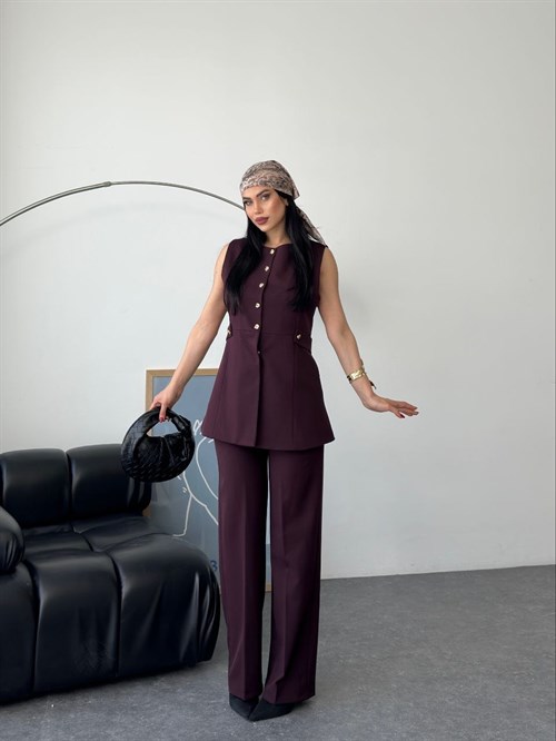 Wholesale Womens Bordeaux Two-Piece Suit 