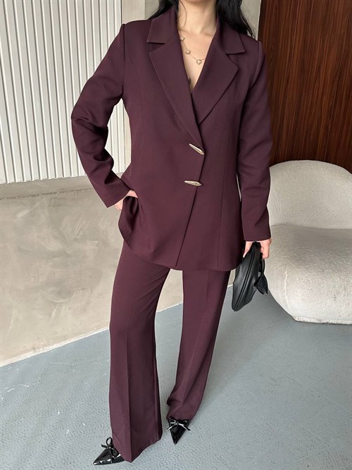 Wholesale Womens Bordeaux Two-Piece Suit 