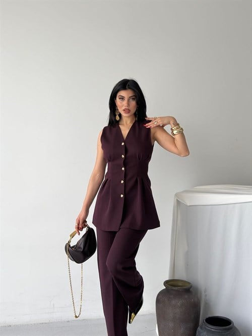 Wholesale Womens Bordeaux Two-Piece Suit 