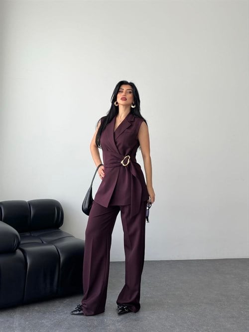 Wholesale Womens Bordeaux Two-Piece Suit 
