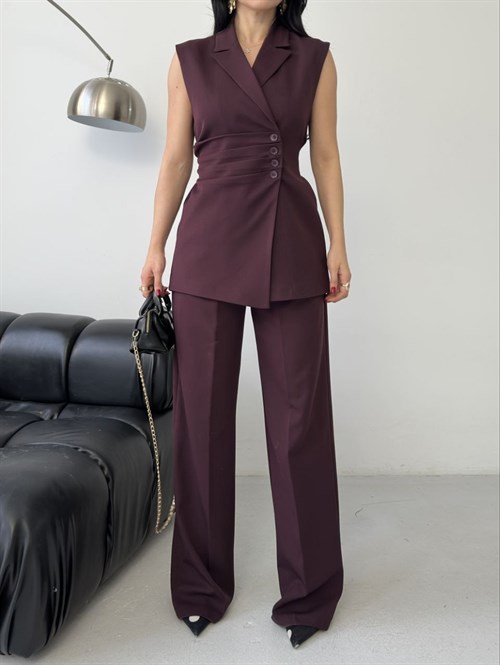 Wholesale Womens Bordeaux Two-Piece Suit 