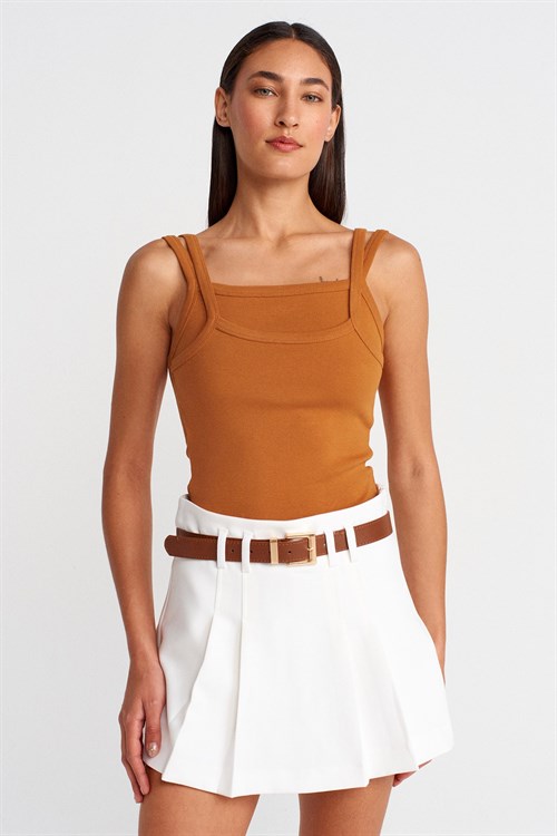 Wholesale Womens Brick Double Straps Tank Top
