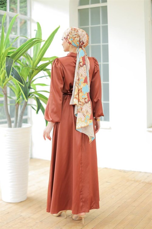 Wholesale Womens Brick Maxi Hijab Dress