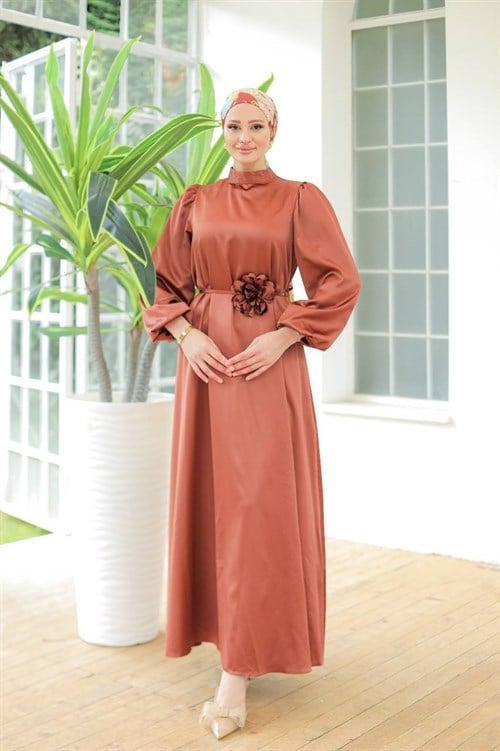 Wholesale Womens Brick Maxi Hijab Dress