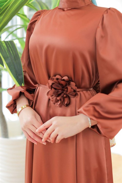 Wholesale Womens Brick Maxi Hijab Dress