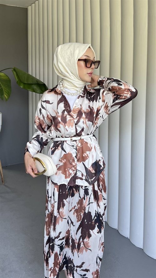 Wholesale Womens Brown Maxi Hijab Dress