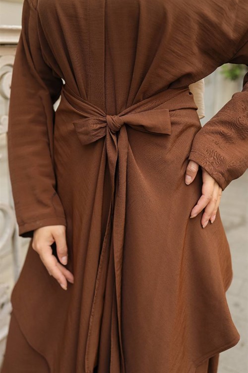 Wholesale Womens Brown Maxi Hijab Dress