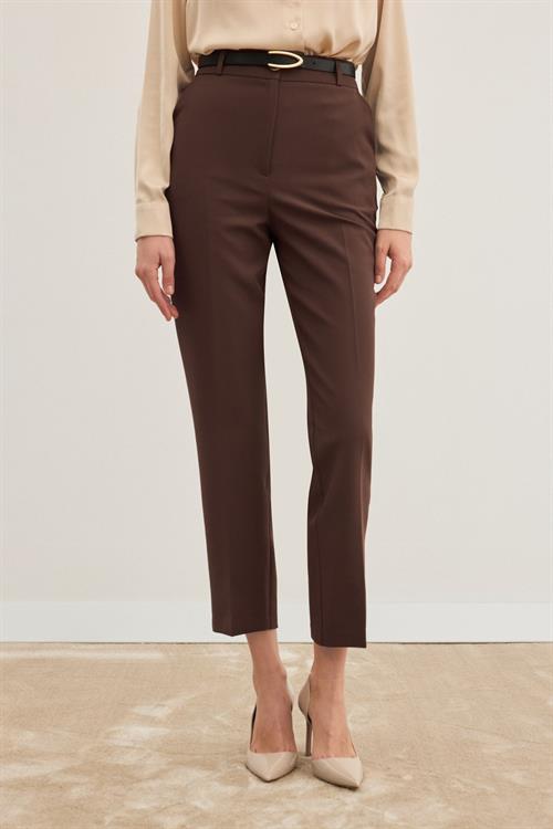 Wholesale Womens Brown Trousers with Belt