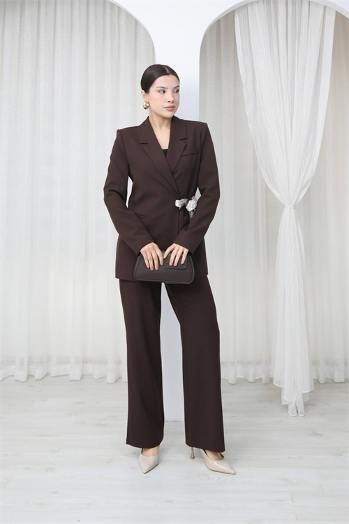 Wholesale Womens Brown Two-Piece Suit 
