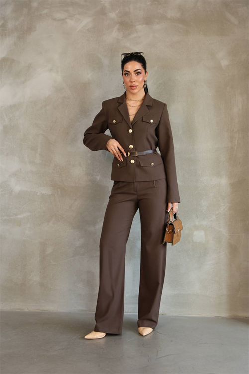 Wholesale Womens Brown Two-Piece Suit 
